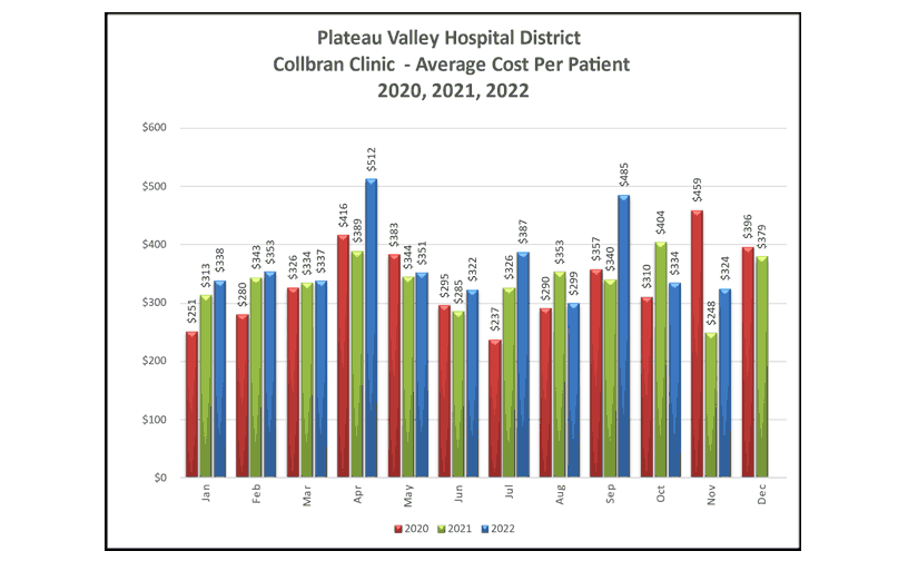 Collbran Clinic Average Cost Per Patient