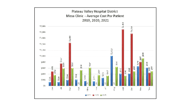 Mesa Clinic Average Cost Per Patient