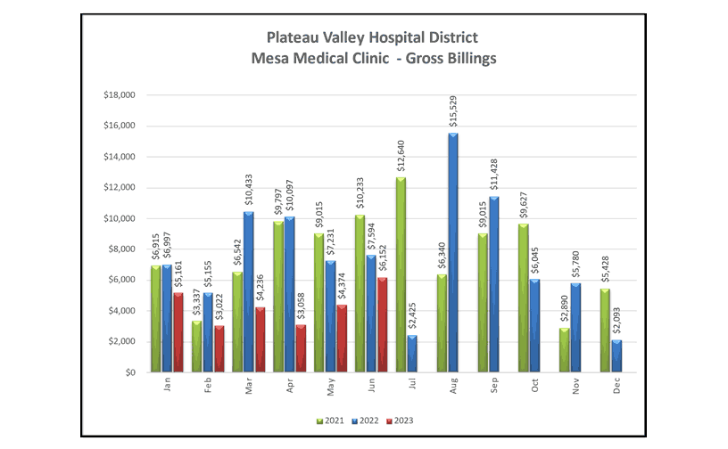 Mesa Medical Clinic Gross Billings