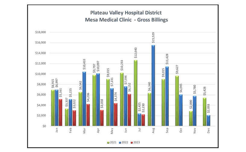 Mesa Medical Clinic Gross Billings