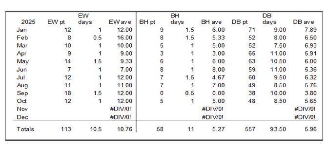Mesa Clinic patient days