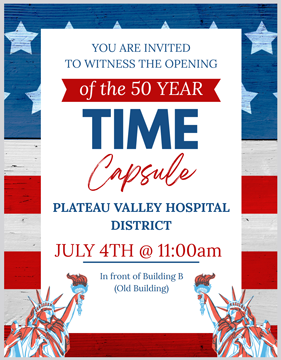 Time Capsule opening event July 4, 11:00 am